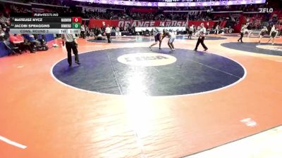 3A 285 lbs Cons. Round 3 - Mateusz Nycz, Aurora (Marmion Academy) vs Jacobi Spraggins, Downers Grove (South)