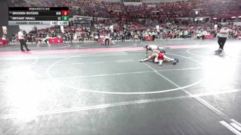 105 lbs Champ. Round 2 - Bryant Krall, Spencer Columbus vs Broden Butzke, Neenah Youth Wrestling