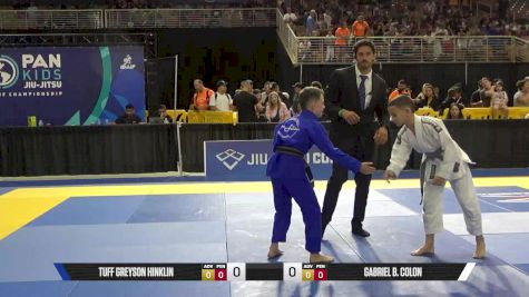 Gabriel B. Colon vs Tuff Greyson Hinklin 2025 Pan Kids Jiu-Jitsu IBJJF Championship