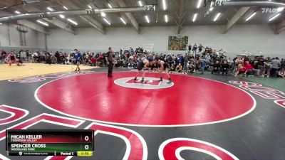 132 lbs Cons. Round 2 - Spencer Cross, Woodland Park vs Micah Keller, Thompson Valley