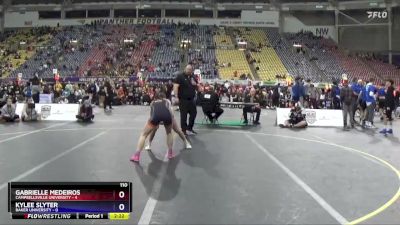 110 lbs Semis & 3rd Wb (16 Team) - Kylee Slyter, Baker University vs Gabrielle Medeiros, Campbellsville University