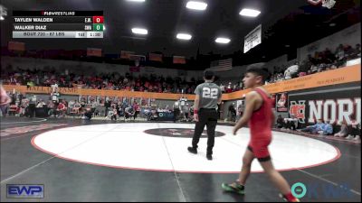 67 lbs Quarterfinal - Taylen Walden, Elgin Wrestling vs Walker Diaz, Shelton Wrestling Academy