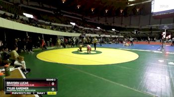 National 6-8 130 Round 2 - Tyler Gardner, Poquoson Athletic Association vs Brayden Lucas, Williamsburg Wrestling Club