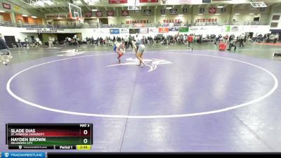 157 lbs Champ. Round 2 - Slade Dias, St. Ambrose University vs Hayden Brown, Oklahoma City