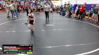 53 lbs Cons. Round 3 - Prince Collins, West Wateree Wrestling Club vs Duke Zimmerman, C2X