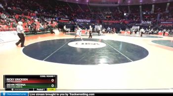 3A 160 lbs Cons. Round 1 - Ricky Ericksen, Chicago (Marist) vs Devin Medina, Wheaton (North)