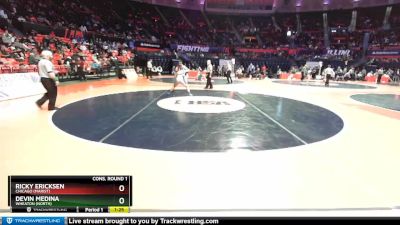 3A 160 lbs Cons. Round 1 - Ricky Ericksen, Chicago (Marist) vs Devin Medina, Wheaton (North)