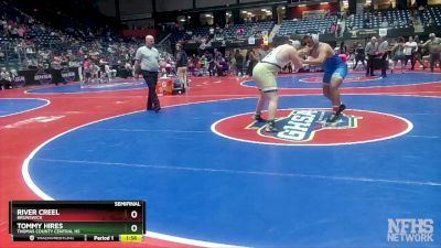 6A-285 lbs Semifinal - Tommy Hires, Thomas County Central HS vs River Creel, Brunswick