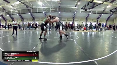 285 lbs Champ. Round 2 - Wyatt Schmitt, Ohio University vs Kourdell Todd, Salem University