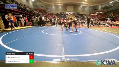 80 lbs Round Of 16 - Cayden Crawford, Pawhuska Elks Takedown vs Tripp Hardison, Verdigris Youth Wrestling