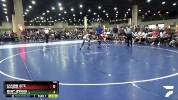 120 lbs Round 1 (6 Team) - Ricky Springs, Team Palmetto State vs Carson Lutz, Refinery WC