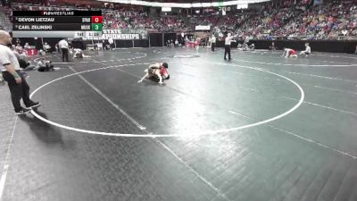 D1-132 lbs Quarterfinal - Devon Lietzau, Sparta vs Cael Zelinski, Muskego