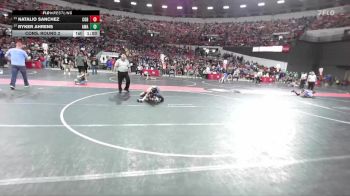 90 lbs Cons. Round 2 - Ryker Ahrens, Askren Wrestling Academy vs Natalio Sanchez, Bay Port Wrestling