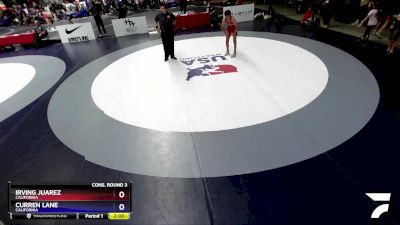 136 lbs Cons. Round 3 - Irving Juarez, California vs Curren Lane, California