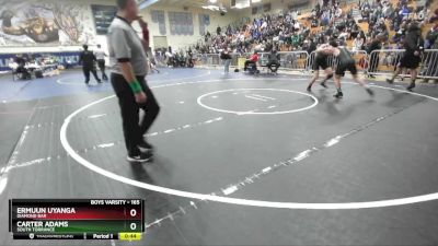 165 lbs Cons. Round 3 - Ermuun Uyanga, Diamond Bar vs Carter Adams, South Torrance