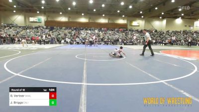 100 lbs Round Of 16 - Bryson Vertner, Small Town Wrestling vs Jessiah Briggs, California Grapplers