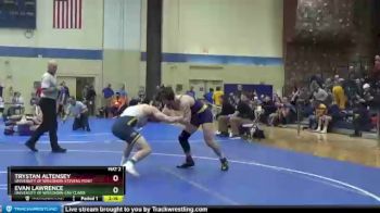 184 lbs Champ. Round 1 - Evan Lawrence, University Of Wisconsin-Eau Claire vs Trystan Altensey, University Of Wisconsin-Stevens Point