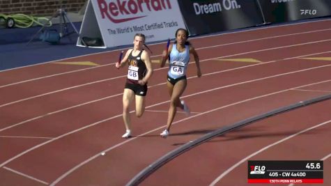 Watch College Women's Centennial/MAC 4x400 Relay (Event 405) At 2026 Penn Relays