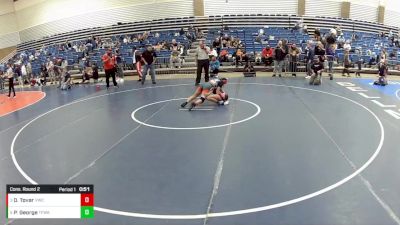 14U Girls - 105 lbs Cons. Round 2 - Dalila Tovar, Victory Wrestling-Central WA vs Payton George, Top Flight Wrestling Academy