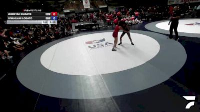 105 lbs Jenniyah Duarte, CVWA - Central Valley Wrestling Association vs Uiwailani Lobato, BAWA-Bay Area Wrestling Association