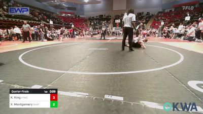 96 lbs Quarterfinal - Kase King, Verdigris Youth Wrestling vs Xander Montgomery, Skiatook Youth Wrestling