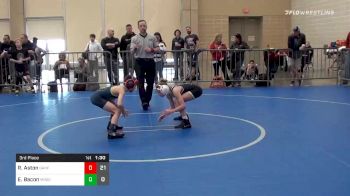 65 lbs 3rd Place - Ryland Aston, GA Justice Nearfall ES vs Emma Bacon, Minion Green ES