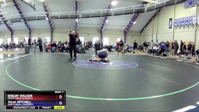 160 lbs Round 1 - Shelby Walker, Mount Union University vs Talia Mitchell, John Carroll University