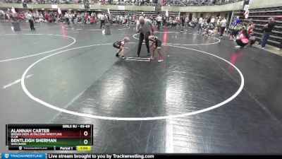 63-69 lbs Round 3 - Alannah Carter, Brown Deer Jr Falcons Wrestling Club vs Bentleigh Sherman, Wisconsin