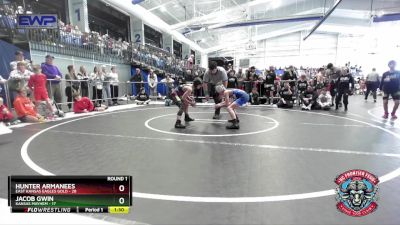 88 lbs Round 1 (4 Team) - Hunter Armanees, East Kansas Eagles Gold vs Jacob Gwin, Kansas Mayhem