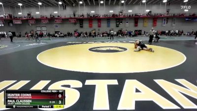 197 lbs Cons. Round 2 - Paul Claussen, Joliet Junior College vs Hunter Coons, Wisconsin-Whitewater