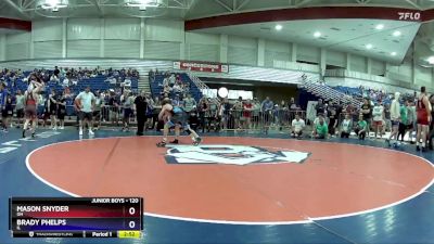 120 lbs Cons. Round 5 - Mason Snyder, OH vs Brady Phelps, IL