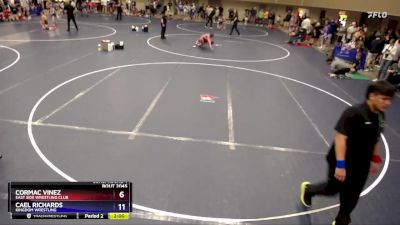 63 lbs Cons. Round 1 - Cormac Vinez, East Side Wrestling Club vs Cael Richards, Kingdom Wrestling