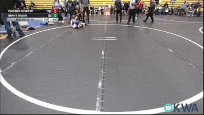 60 lbs Round Of 16 - Caulder Schultz, Team Tulsa Wrestling Club vs BENNY JULIAN, SEO Wrestling Club