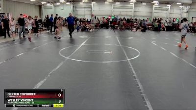 84 lbs Round 5 (8 Team) - Dexter Toporoff, CTWHALE vs Wesley Vincent, Warhawks Wrestling