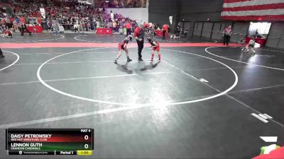 75 lbs Quarterfinal - Lennon Guth, Crandon Cardinals vs Daisy Petrowsky, Red Hot Wrestling Club