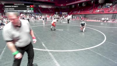 190 lbs D1 - Semi-finals (fri 7:30pm.) - Liam Crook, Kaukauna vs Carson Schmitt, Holmen