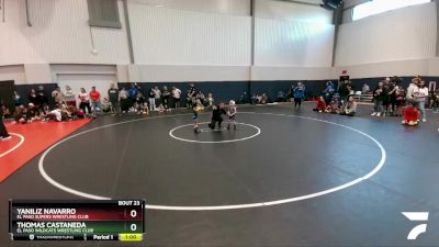 35 lbs Round 2 - Thomas Castaneda, El Paso Wildcats Wrestling Club vs Yaniliz Navarro, El Paso Supers Wrestling Club