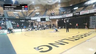 160 lbs Cons. Semi - Marissa Porsch, Fort Hays State vs Kiley Dillow, Chanute HS