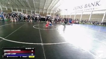 71 lbs Semifinal - Ahonui Harcharek, AK vs Archer Lusby, MT