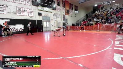 95 lbs Champ. Round 1 - Isabella Martinez, La Serna vs Kelsi Fuentes, El Toro