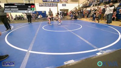 90 lbs Rr Rnd 3 - Rhett Powers, Tiger Trained Wrestling vs Brady Hembree, Wyandotte Youth Wrestling