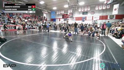 43 lbs Rr Rnd 1 - Dawsyn Hawkins, Wagoner Takedown Club vs Harper Davis, Moodys Wrestling Club