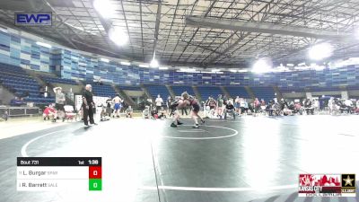 150 lbs Quarterfinal - Luke Burgar, Spartan Mat Club vs Riley Barrett, Salem Elite Mat Club