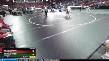 D2-220 lbs Quarterfinal - De Evian Ross, New London vs Marcus Matti, Tomahawk