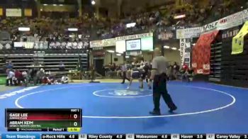 160 lbs Cons. Round 1 - Abram Keim, Seneca-Nemaha Central vs Gage Lee, Garden Plain