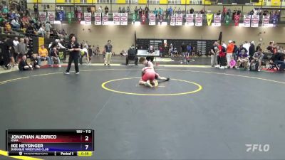 113 lbs Cons. Round 2 - Jonathan Alberico, Iowa vs Ike Heysinger, Dubuque Wrestling Club