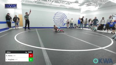 46 lbs Semifinal - Easton Hans, Lions Wrestling Academy vs Link Hughes, Little Axe Takedown Club