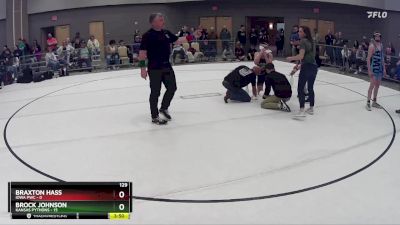 129 lbs Round 5 (8 Team) - Brock Johnson, Kansas Pythons vs Braxton Hass, Iowa PWC