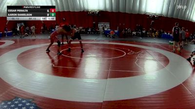 132 lbs Round 3 (8 Team) - Aaron Danielson, Buffalo vs Cesar Peralta, Glenbard East