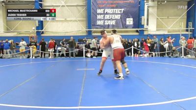 285 lbs Cons. Round 2 - Jaden Tesher, Rhode Island College vs Michael Mastroianni, Bridgewater State
